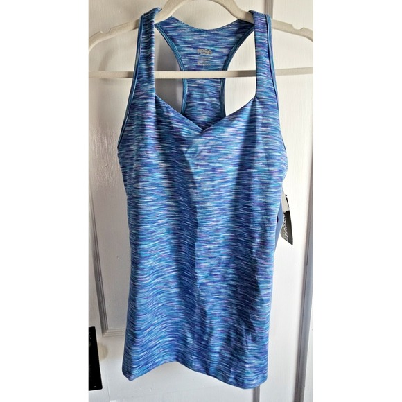 NWT Rese pilates Stacey space dye tank turquoise /purple Sz L - Picture 1 of 6
